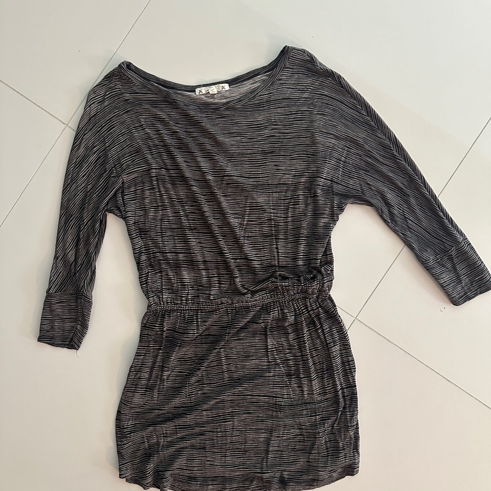 Black and Grey Striped Dress